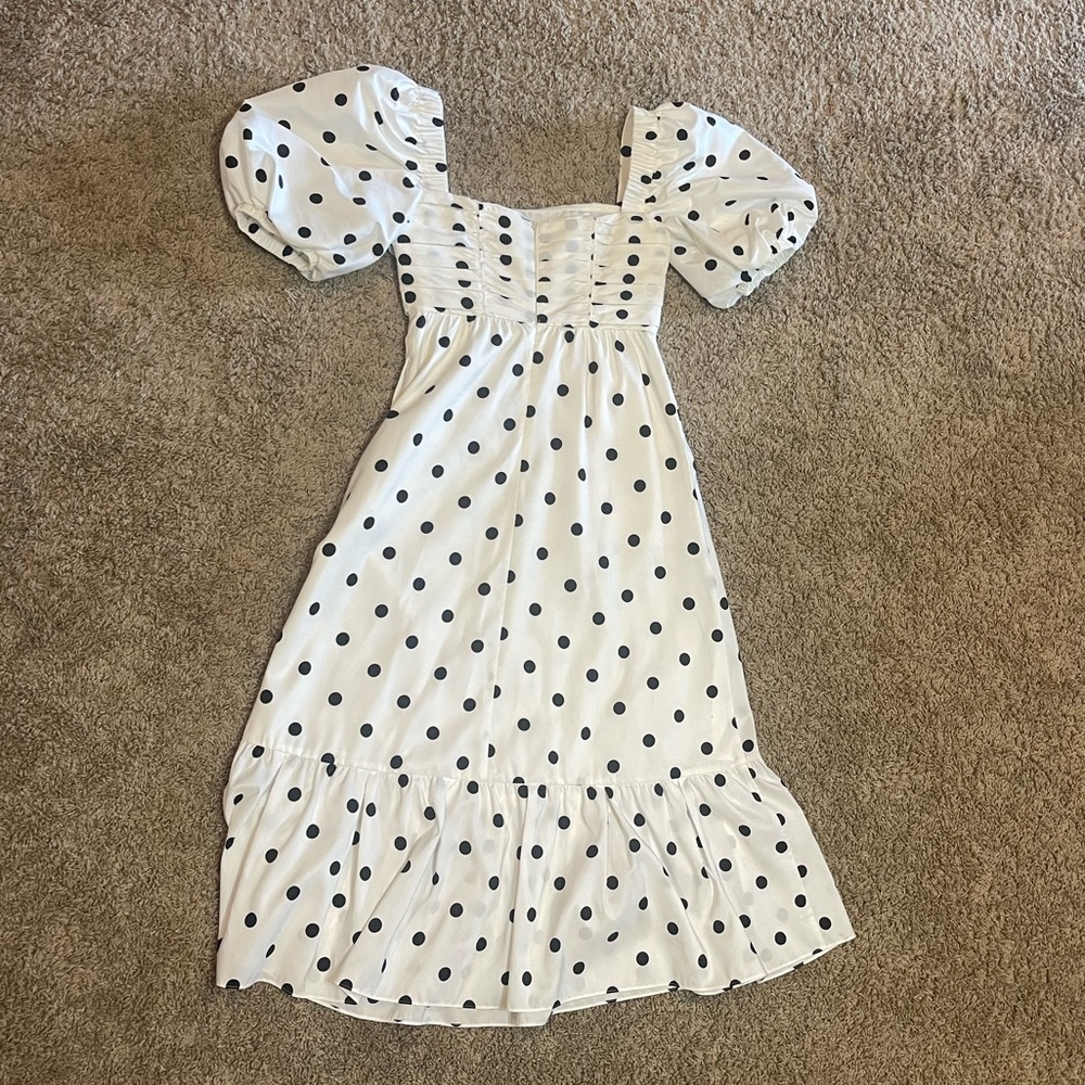 Self Portrait Polka Dot Midi Dress - Picture 4 of 7